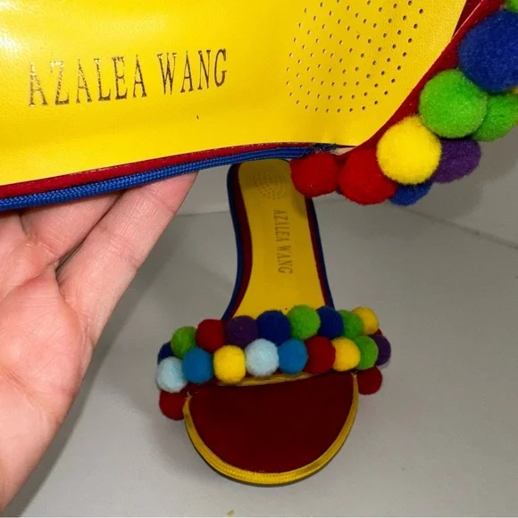 Azalea Wang, 8.5, Colorful Pom-Pom Heels - Picture 7 of 10